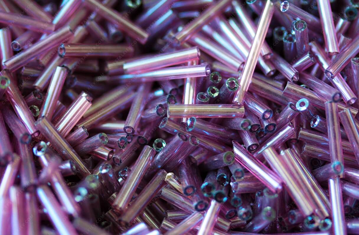 Стеклярус Violet прямий 12.0mm