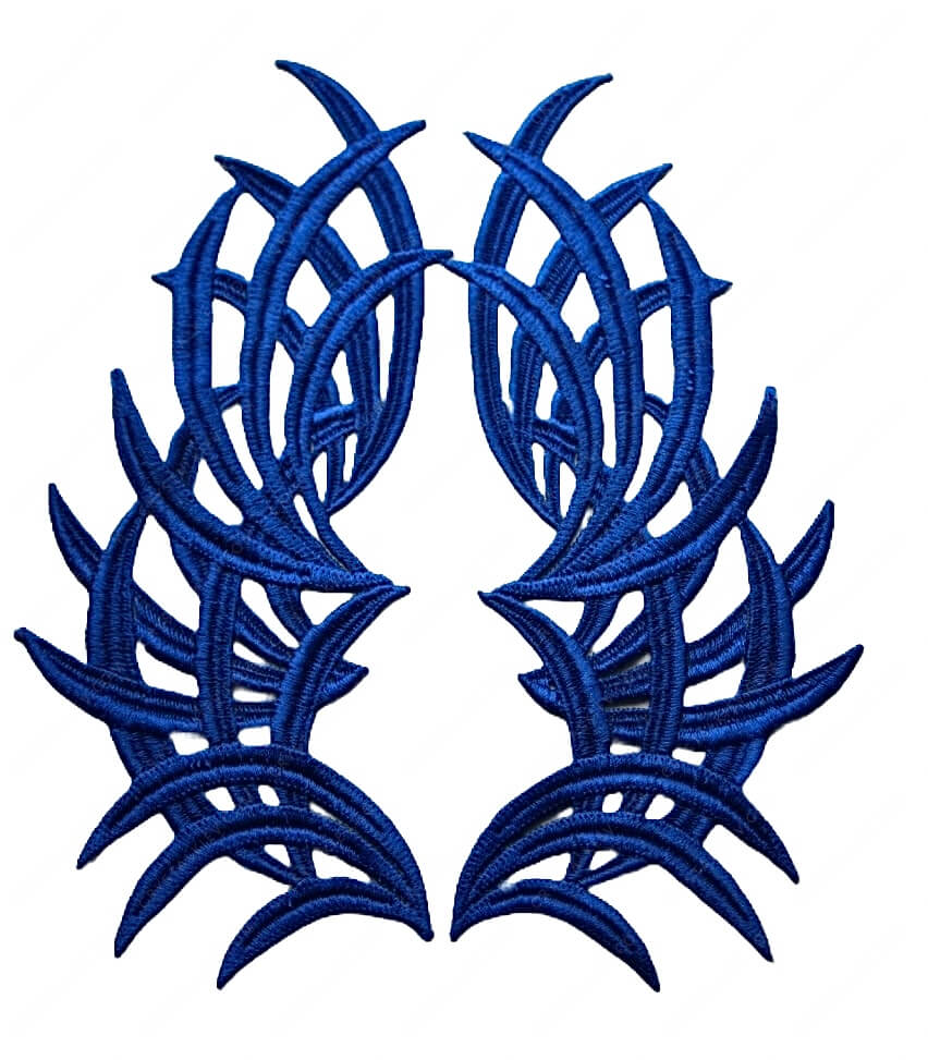 Мереживний лейс (2шт) Dark Blue 23х10см №79