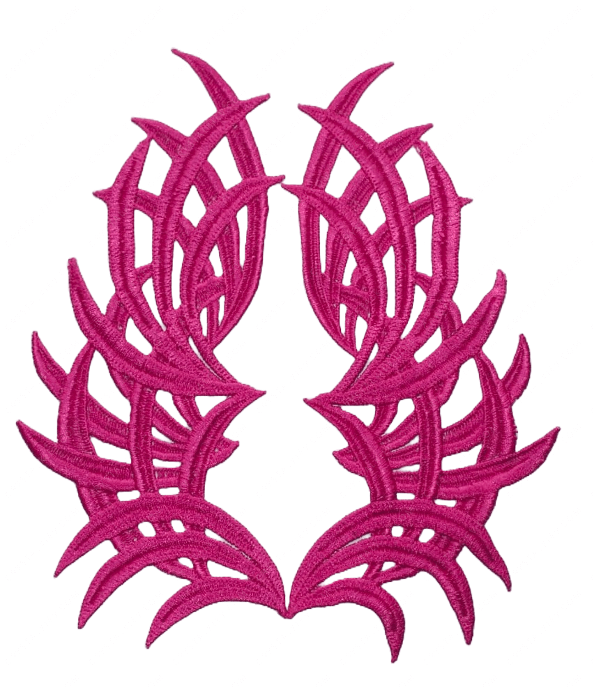 Мереживний лейс (2шт) Fuchsia 23х10см №55