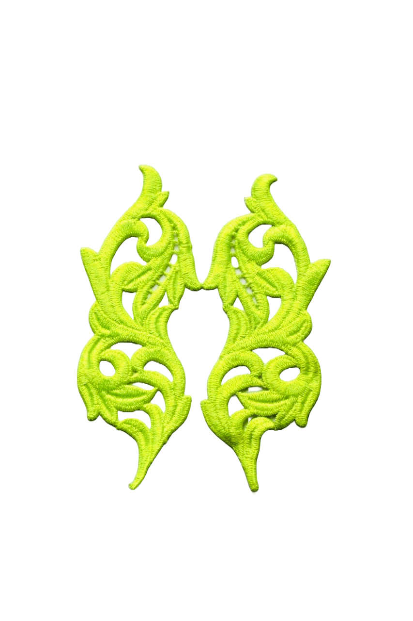Мереживний лейс Neon yellow-green 16х6см №47
