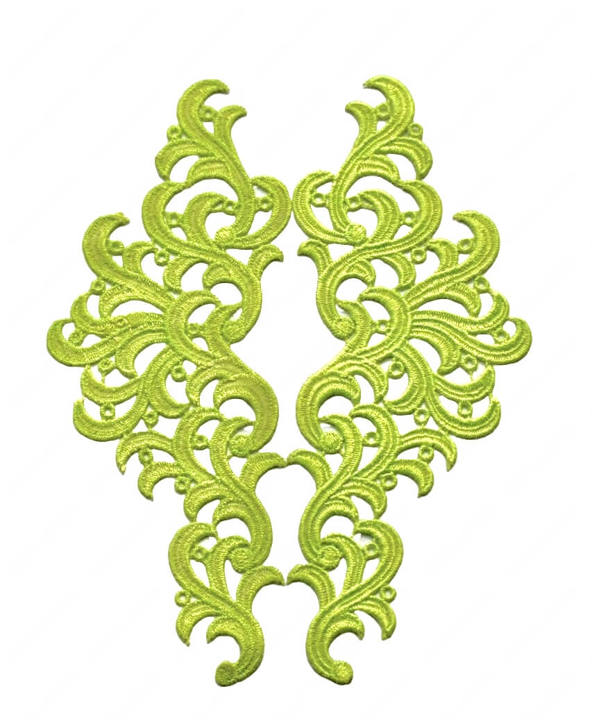 Мереживний лейс Neon Green 21х6.5см №41