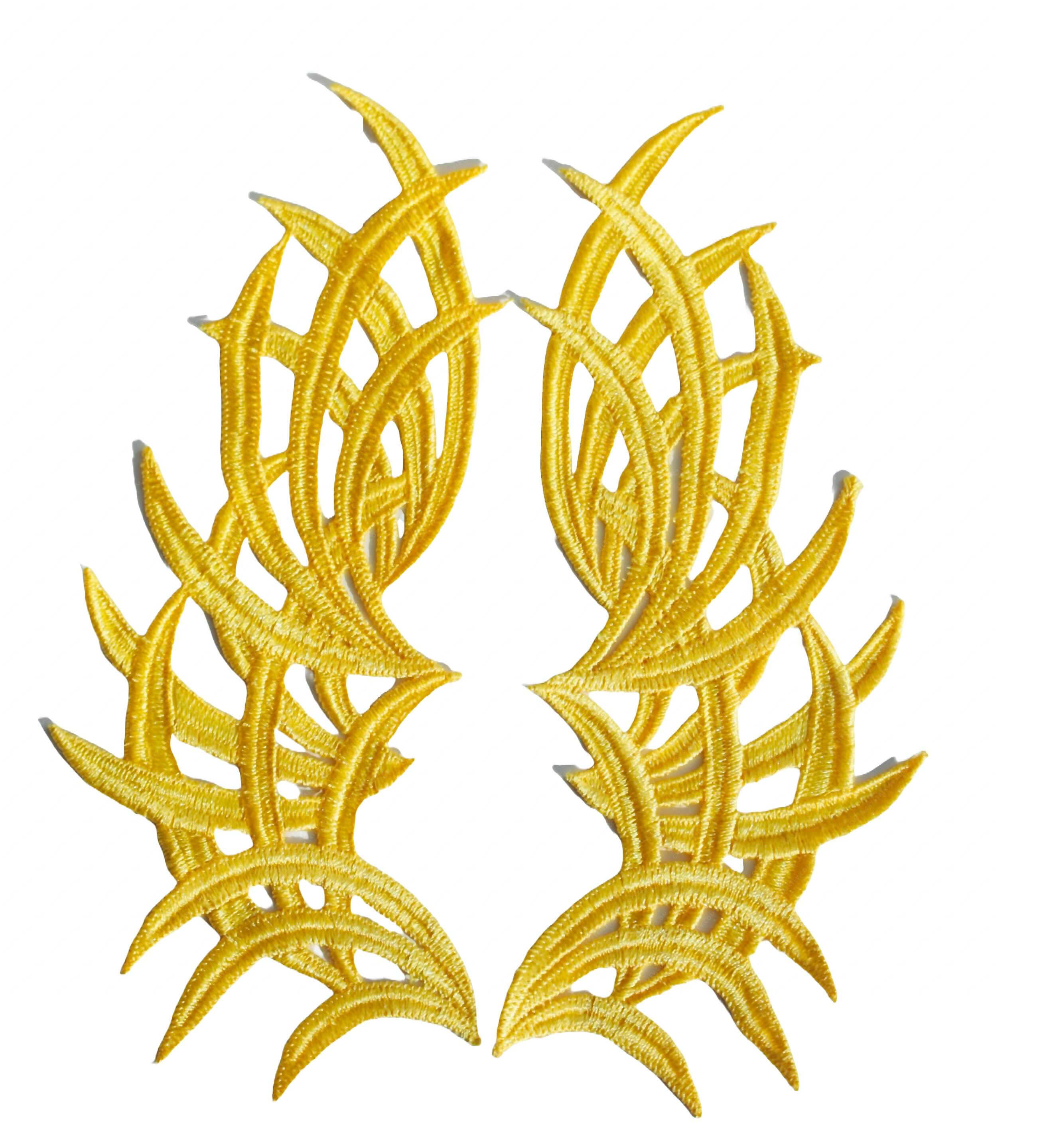 Мереживний лейс (2шт) Yellow 23х10см №50